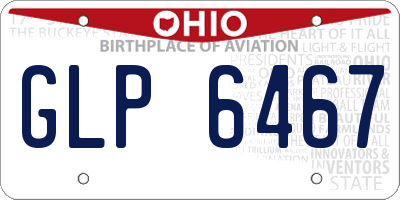 OH license plate GLP6467