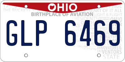 OH license plate GLP6469