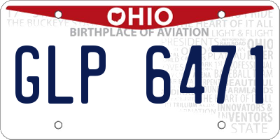 OH license plate GLP6471
