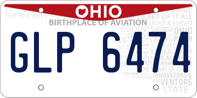 OH license plate GLP6474