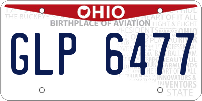 OH license plate GLP6477