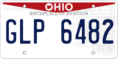 OH license plate GLP6482