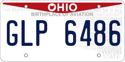 OH license plate GLP6486