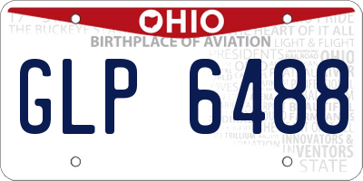 OH license plate GLP6488