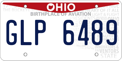 OH license plate GLP6489