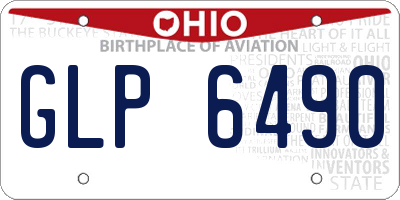 OH license plate GLP6490