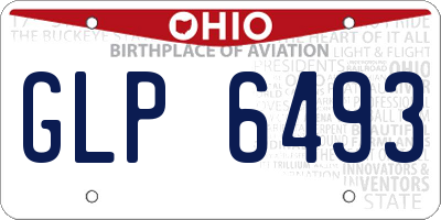 OH license plate GLP6493