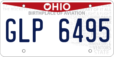 OH license plate GLP6495