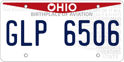 OH license plate GLP6506