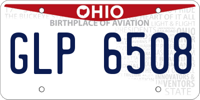 OH license plate GLP6508
