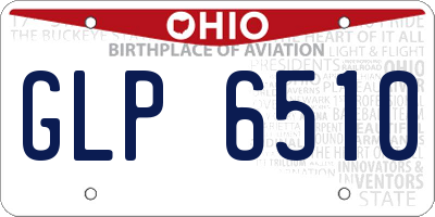 OH license plate GLP6510
