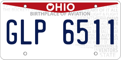 OH license plate GLP6511