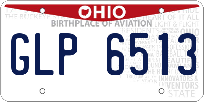 OH license plate GLP6513
