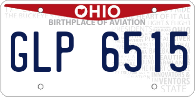 OH license plate GLP6515