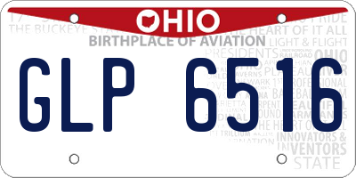OH license plate GLP6516