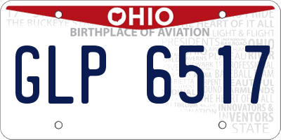 OH license plate GLP6517