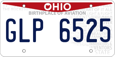 OH license plate GLP6525