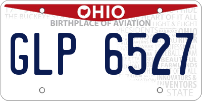 OH license plate GLP6527