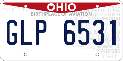 OH license plate GLP6531
