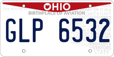 OH license plate GLP6532
