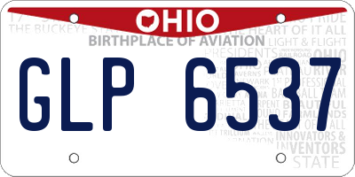 OH license plate GLP6537