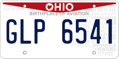 OH license plate GLP6541