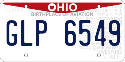 OH license plate GLP6549