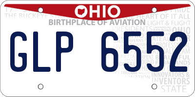 OH license plate GLP6552