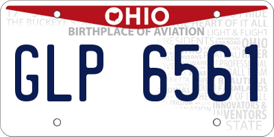 OH license plate GLP6561