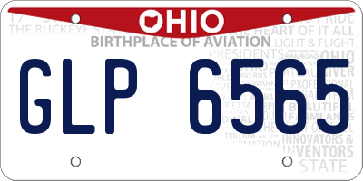 OH license plate GLP6565