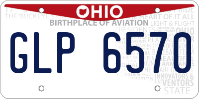 OH license plate GLP6570