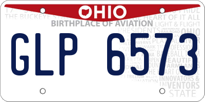 OH license plate GLP6573
