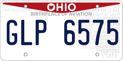 OH license plate GLP6575