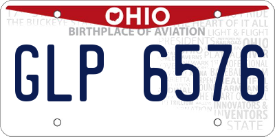 OH license plate GLP6576