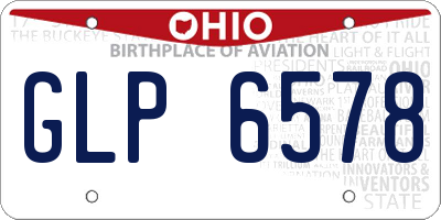 OH license plate GLP6578
