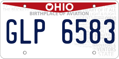 OH license plate GLP6583
