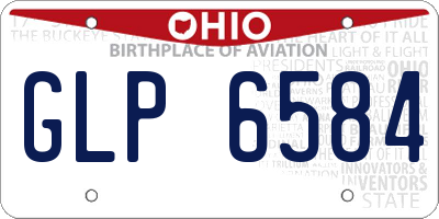 OH license plate GLP6584