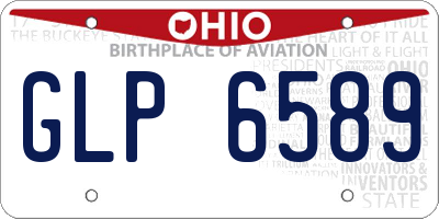 OH license plate GLP6589