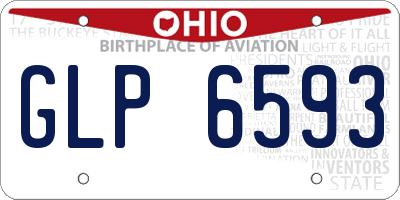 OH license plate GLP6593