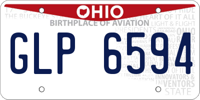 OH license plate GLP6594