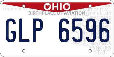 OH license plate GLP6596