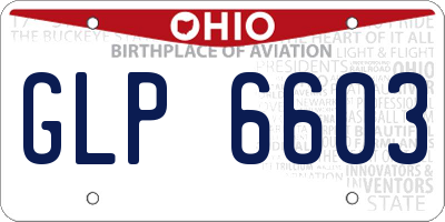 OH license plate GLP6603