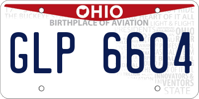 OH license plate GLP6604