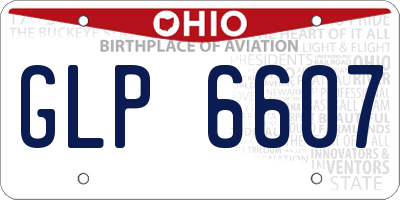 OH license plate GLP6607