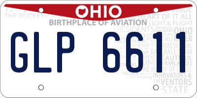 OH license plate GLP6611