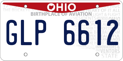 OH license plate GLP6612