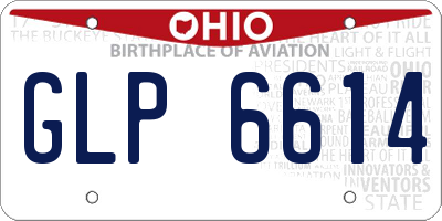 OH license plate GLP6614
