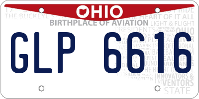 OH license plate GLP6616