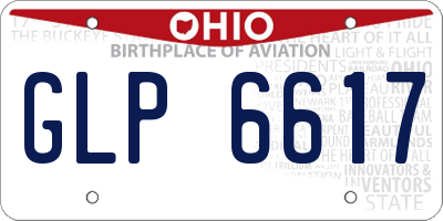 OH license plate GLP6617