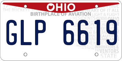 OH license plate GLP6619